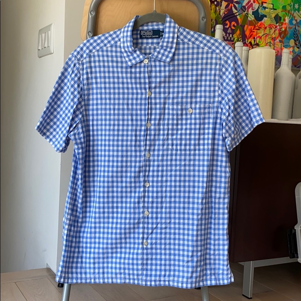 Ralph Lauren SS Gingham Plaid Button Up